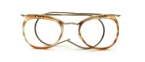 Combi spectacle frame, metal acetate combined, iron handle