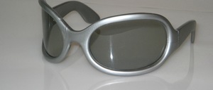 The huge pop art sunglasses in retro style from the 70s