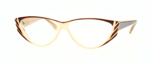 A handmade acetate frame in a light butterfly shape