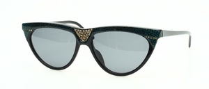 A handmade vintage acetate frame with glamorous rhinestone decoration