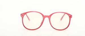 Feminine acetate frame pink transparent outside and painted pink inside