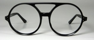A very great, extremely large round acetate acetate frame with double bridge from the 80s