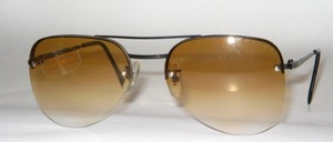 Half rimless pilot drilling sunglasses with 2 screws per glass