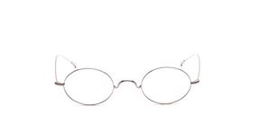 A noble classic oval eyeglass frame in antique style with long temples
