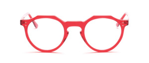 Classic panto acetate frame, topped off, with <br />
Keyhole bridge and riveted flex hinges