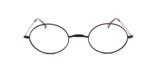 Classic oval W-bridge frame in black from our bestseller series
