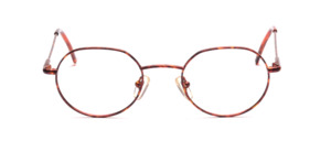 Light metal frame in brown patterned with flexible hinge