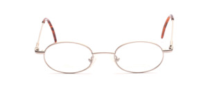 Kleine ovale Brillenfassung im matt Silber mit Flexscharnier von Allure