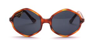 Large, 6-edged 1970s acetate sunglasses