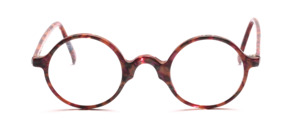 Classic round acetate frame in brown-multicolored mottled