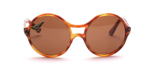 Large 1970s Acetate Sunglasses with Double Bridge