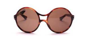 Large 1970s acetate sunglasses with double bridge