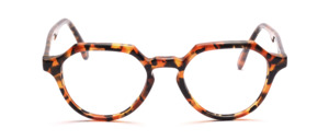 Panto acetate frame in dark tortoiseshell with keyhole bridge and covered on top