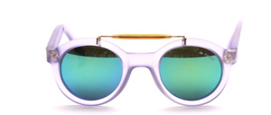 A classic panto sunglasses with 3 studs on each side and with headband
