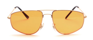 Masculine, elegant sunglasses with nose pads and locking blocks to change glasses