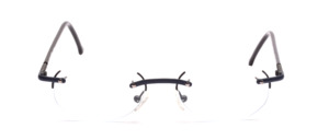 Classic rimless men's frame with nose bridge and jaws in dark blue