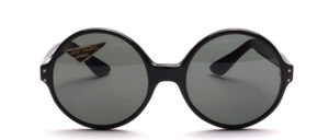 Large, round 1970s acetate sunglasses