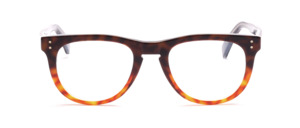 Trendy retro 60s eyeglass frame for men patterned in brown gradient