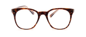 Attractive Havana brown acetate frame with two decorative rivets at the front, in a retro style inspired by an original from the 1960s