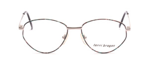 Butterfly women's glasses in metal in matt silver with subtly patterned glass rim
