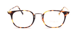 Acetate frame with gun-colored metal bridge by Braun Classics