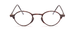 Brown patterned aluminum panto frame with black acetate temples