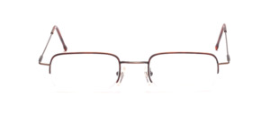 Men's halftone goggles made of stainless steel in brown with dark brown contrasted glass rim