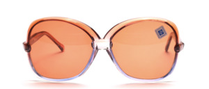 70s vintage seed sunglasses in translucent brown-purple gradient with brown lenses
