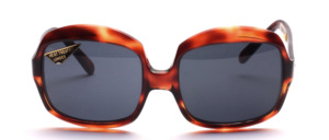 Large, angular acetate sunglasses of the 1970s