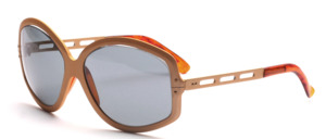 A great, slightly larger aluminum 1970s sunglasses with pin holes