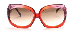 Great big 1970s sunglasses in butterfly shape