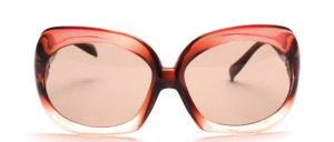 Great big 1970s sunglasses in butterfly shape