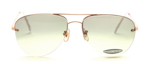 A semi rimless, fine pilot sunglasses of the 1970s