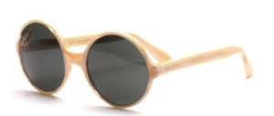 Classic round, slightly larger acetate sunglasses