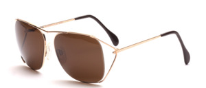 A big, fine metal sunglasses in a fancy elegant design