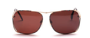 A big, fine metal sunglasses in a fancy elegant design