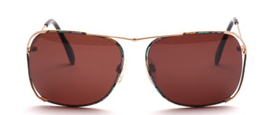 A big, fine metal sunglasses in a fancy elegant design