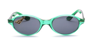 Oval acetate sunglasses with double rivets from the late 1960s