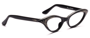Very classic 50s Cateye acetate Selecta acetate with decorative rivets and decor front and on the temples