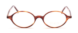 Acetate oval eyeglass frame in Havana with 2 silver studs on the front