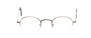 Halbrandbrille in Aniksilber mit feinen Ziselierungen vorne und an den Bügeln