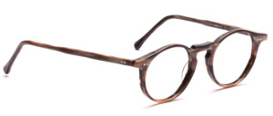 Panto Frame with keyhole bridge in dark horn colors