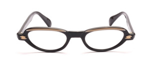 1960s acetate acetate in black with gold trim and gold studs