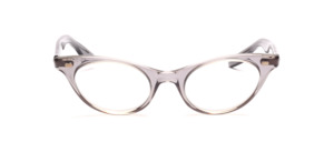 Cat Eye in gray Transparent with silver decorative rivets on the front and on the temples