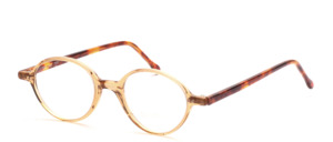 Feine, eher rundliche Acetat Brillenfassung mit seitlichen Ziernieten und ausgestellten Scharnieren