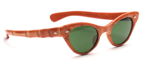 Enchanting 50s sunglasses in brown acetate in bamboo look