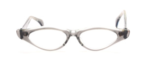 Flache 50er Jahre Brillenfassung für Damen mit ausgestellten Seiten