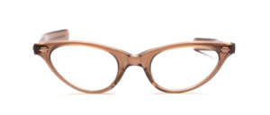 50s Frame in transparent brown with straight temples