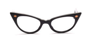 Nice Cat Eye acetate glasses from Selecta in black with gold studs
