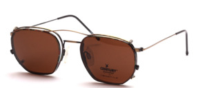 Elegante, feine Edelstahl Brillenfassung inklusive Sonnenclip